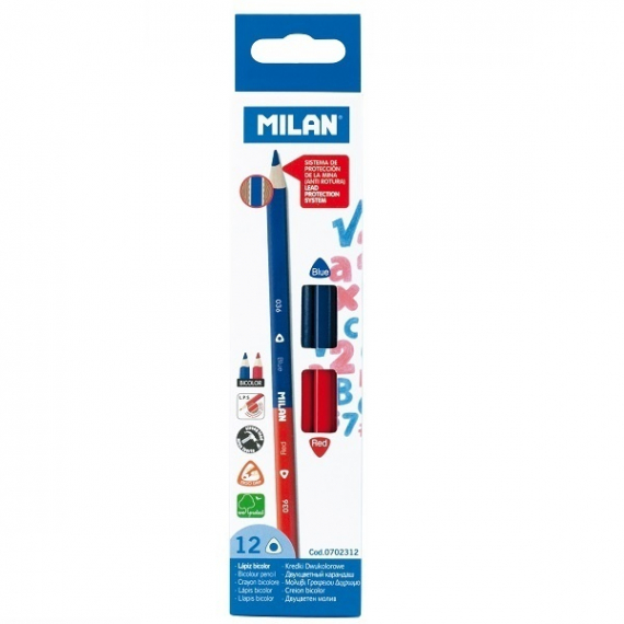 Фото - Карандаш двухцветный, треугольный, сине-красный 8277 Фото - Карандаш двухцветный, треугольный, сине-красный 8277