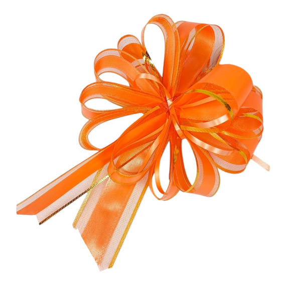 Фото - Бант подарунковий на затяжках с золотим краєм 5*138см. 20шт/уп. 63695 Фото - Бант подарунковий на затяжках с золотим краєм 5*138см. 20шт/уп. 63695