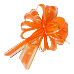 Бант подарунковий на затяжках с золотим краєм 5*138см. 20шт/уп.