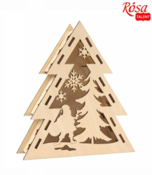 3D композиція „Ялинка“, фанера, 17,7х20см, ROSA TALENT