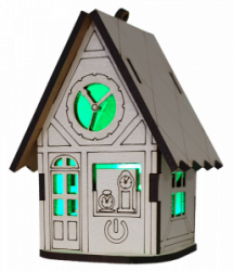 Эл.Будинок № 11/2 МДФ біл,світло 3х кольор,Повільн,сенс.вмик. Е-019  1/2