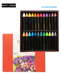 MUNGYO ПАСТЕЛЬ МАСЛЯНА АКВАРЕЛЬНА МЕТАЛIК  MAO-24MN НАБІР 24 КОЛЬОРИ