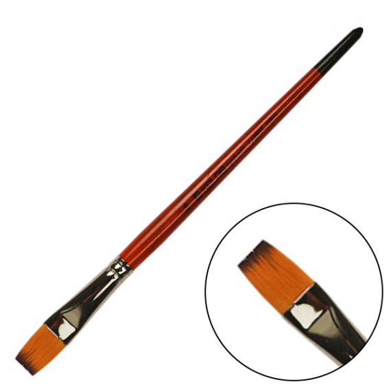 Фото - Пензель Синтетика плоска, Carrot 1097F, №16, к.р. KOLOS/ArtMaster (6/12) 16100 Фото - Пензель Синтетика плоска, Carrot 1097F, №16, к.р. KOLOS/ArtMaster (6/12) 16100