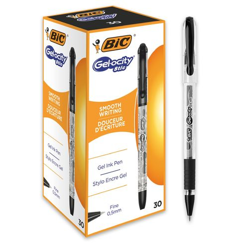 Фото - Ручка гелева Gelocity Stic чорна BIC (уп.30) 53422 Фото - Ручка гелева Gelocity Stic чорна BIC (уп.30) 53422