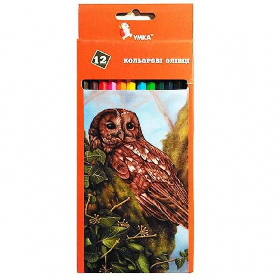 Фото - Олівці кол,12 кол.,'Сова', ЦК42-14, УМКА 44542 Фото - Олівці кол,12 кол.,'Сова', ЦК42-14, УМКА 44542