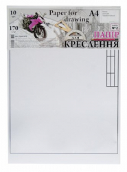 Фото - Папір для креслення А4 РАМКА №2_10 аркушів (170г/м2) шкільн. гориз. ПК4410ГЕ 26037