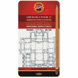 Фото - Олівці графітні 1500  Technic, НВ-10Н, 12 шт. 10213