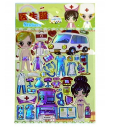 Наліпка пластикова, лазерна з фольгою 19*28,7см 15,5*26см, 12,20шт/уп