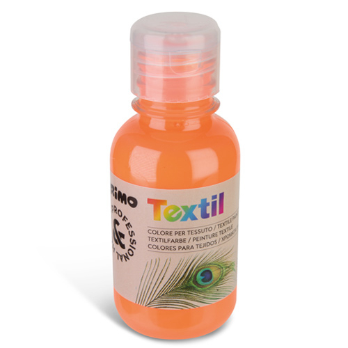 Фото - Акрилова фарба для текстилю 125 мл 250 флуоресцентний помаранчевий Primo Італія 52517