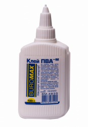 Клей ПВА 100 мл, ЛЮКС ковпачок-дозатор