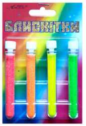 Фото - Блискітки НАБіР  6  2гр. 4шт. ФЛЮРік лимон+зел+перс.+помаранч.  А-975  1/12 35701