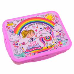 Фото - Контейнер для їжі 'Rachel Unicorn', 1000 мл, з ложкою та виделкою 46832