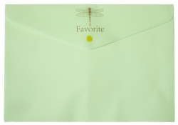 Папка-конверт на кнопці FAVOURITE, PASTEL, А4, м&#039;ятна