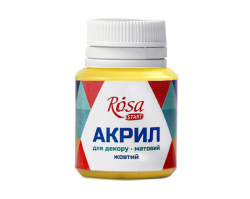 Фото - Акрил для декору   3, Жовтий, матовий, 20 мл, ROSA TALENT 38981