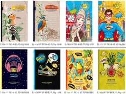 Зошит-словник,55г,7БЦ,143х197 мм,48 арк.Матова ламінація, вибірковий лак 19195-19198, 19199-19202