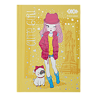 Фото - Блокнот CUTE GIRL, А-6, 64л., кл., тв. обкл., мат. лам.+лак, жовтий, KIDS Line 61222