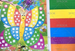 Фото - Книжка 'Геометрична мозаїка з наліпок' МІКС.3 42007 Фото - Книжка 'Геометрична мозаїка з наліпок' МІКС.3 42007