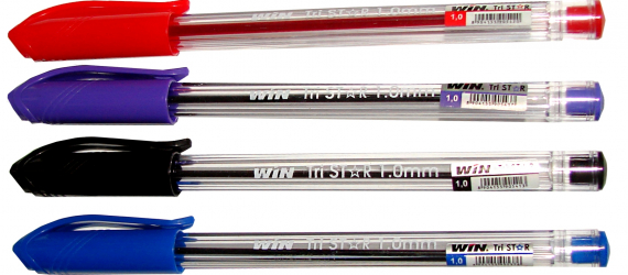 Фото - Ручка масляна WIN 0,7мм TRISTAR червона (уп.50) 34172 Фото - Ручка масляна WIN 0,7мм TRISTAR червона (уп.50) 34172