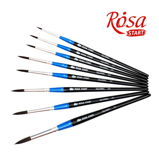 Фото - Білка кругла, 211, № 2, к. р. пензель ROSA Studio 15763 Фото - Білка кругла, 211, № 2, к. р. пензель ROSA Studio 15763