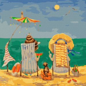 Фото - Картина за номерами: 'У шезлонгах' 40х40см 63918