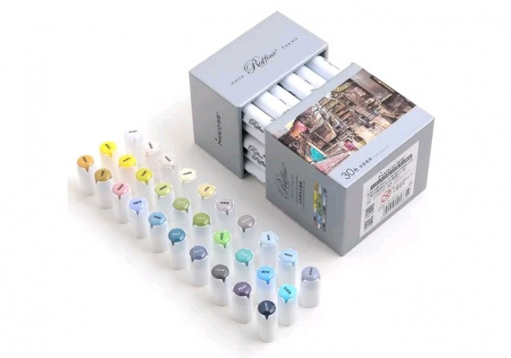 Фото - Набір скетч маркерів двостор,Raffine Fine Art , Marco,30кольорів 54461 Фото - Набір скетч маркерів двостор,Raffine Fine Art , Marco,30кольорів 54461