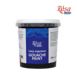 Фото - Фарба гуашева, 500 мл, Чорна, ROSA Studio 44585 Фото - Фарба гуашева, 500 мл, Чорна, ROSA Studio 44585