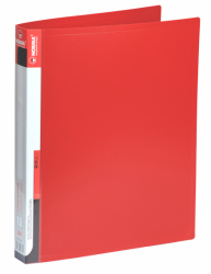Фото - Папка з кільцями, А4, 4см, 2НК діам. 2,5см,700мкн PР, з киш., черв., 5038, NORMA 37378