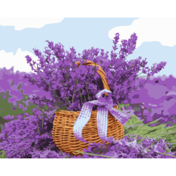 Фото - Картина за номерами SANTI 'Лаванда у кошику' 40*50 см 63528
