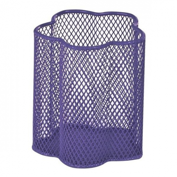 Фото - Підставка для ручок 'квітка' 90х90х100мм, металева, фіолетовий 9292 Фото - Підставка для ручок 'квітка' 90х90х100мм, металева, фіолетовий 9292