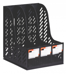 Фото - Лоток д/док., верт.,3вiдд., чорн, 7021, NORMA 35388