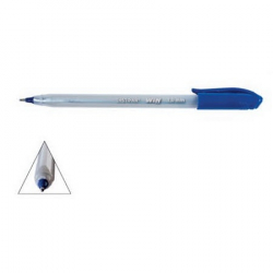 Фото - Ручка масляна WIN 1,0мм  TRISTAR ергон. трикут. корпус, син., WIN (уп.50) 39859