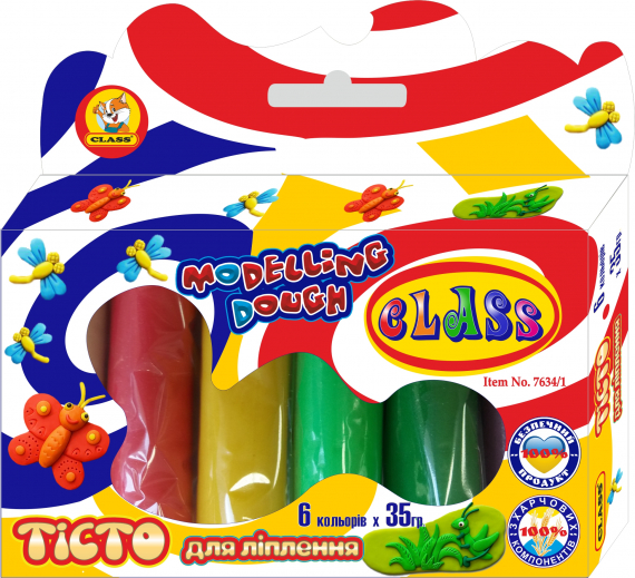Фото - Тісто для ліплення, 6кол х 35гр, карт. уп-ка, 7634/1, CLASS 36234 Фото - Тісто для ліплення, 6кол х 35гр, карт. уп-ка, 7634/1, CLASS 36234