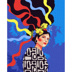 Набір, картина за номерами &quot;Стрічки у волоссі&quot;, 40*50 см, SANTI