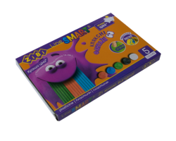 Пластилін  5 кольорів, 100 г, SMART Line, уп.12шт