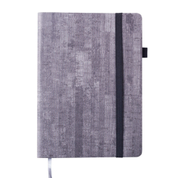 Фото - Блокнот діловий WOOD А5, 96 арк., Лінія, обкл. штучна шкіра, сірий 61488