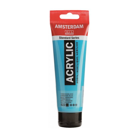 Фото - Фарба акрилова AMSTERDAM, (522) Бірюзовий синій, 120 мл, Royal Talens 48598 Фото - Фарба акрилова AMSTERDAM, (522) Бірюзовий синій, 120 мл, Royal Talens 48598