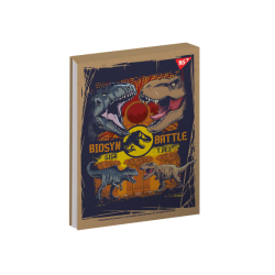 Фото - Блокнот А5/80 кл клей, білила YES Jurassic World крафт 62873 Фото - Блокнот А5/80 кл клей, білила YES Jurassic World крафт 62873