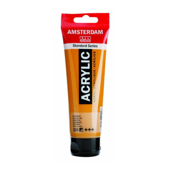 Фото - Фарба акрилова AMSTERDAM, (231) Охра золота, 120 мл, Royal Talens 48555 Фото - Фарба акрилова AMSTERDAM, (231) Охра золота, 120 мл, Royal Talens 48555