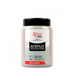 Фото - Фарба акрилова, 400 мл, Сіра тепла (444), 400 мл, ROSA Studio, 62794