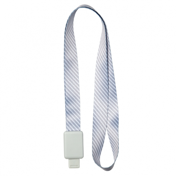 Фото - Шнурок для бейджу Office, з ретрактором, сіра смуга, 4560 47177