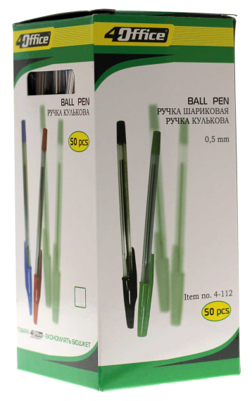 Фото - Ручка кульк., чорн., 4-112, 4OFFICE 40950 Фото - Ручка кульк., чорн., 4-112, 4OFFICE 40950