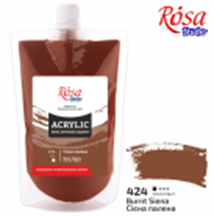 Фото - Фарба акрилова,200 мл, Сієна палена,  ROSA Studio 54803