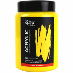Фото - Фарба акрилова, Кадмій жовтий світлий (616), 400мл, ROSA Gallery 63326