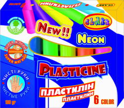 Фото - Пластилін 'Чисті руки'  6кол., ECO, NEON, 100гр., 7630, CLASS 36707