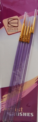 Фото - Набір пензлів 7011, синтетика круг. 5шт. KOLOS 46184 Фото - Набір пензлів 7011, синтетика круг. 5шт. KOLOS 46184