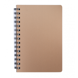 Зошит на пружині &quot;STATUS&quot; А4, 80арк.,кл., пл.обкл., бронза,