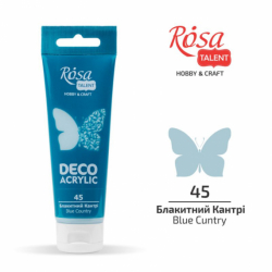 Фото - Акрил для декору, 45 Блакитний кантрі, матовий, 75 мл, ROSA TALENT 38969