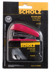 Фото - Степлер, 24/6, мiнi, +1000 скоб, 16арк, 20мм, червон., 4036, SOZ 37180