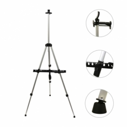 Фото - Мольберт-тринога алюмінієва, срібна, висота 125см., висота полотна до 83см., (15301), D.K.ART & CRAF 15953