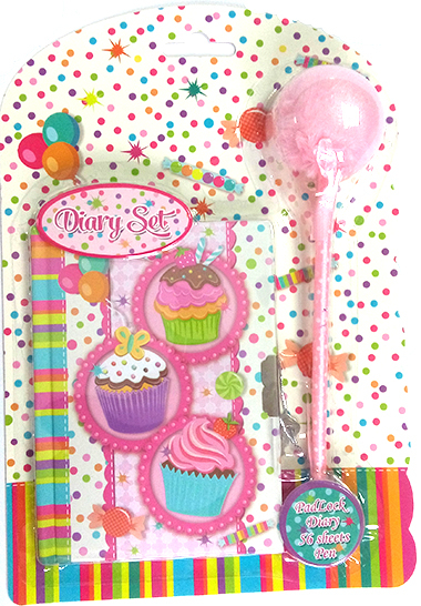 Фото - Блокнот на замочку 150x110mm, 70g, 56 л, ручка-пушок, тістечка 43003 Фото - Блокнот на замочку 150x110mm, 70g, 56 л, ручка-пушок, тістечка 43003